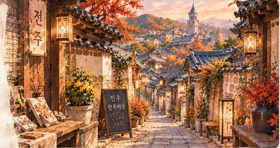 Ruelle traditionnelle de Jeonju